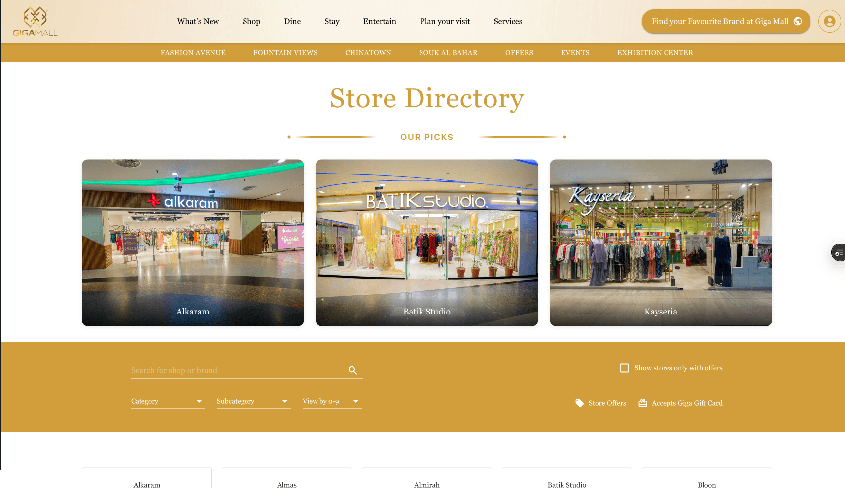 Giga Mall Web Application